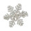 Snowflake Hair Clips Rhinestone Duckbill 4 Pack 3