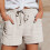 Damstrandshorts Bomull Casual Beige S 6