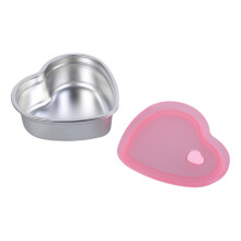 Contenitore per torte a forma di cuore in acciaio inox con coperchio