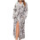 Women's Flannel Warm Robe Gray 2X 1