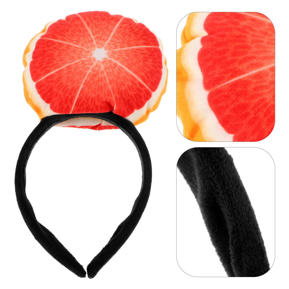 Fruit headband black plush grapefruit hair accessory 1 piece