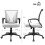 Mesh office chair with lumbar support and armrests white 7