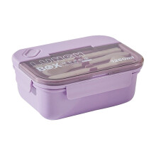 Bento Box Lunch Container for Adults, 3-Compartment, Leakproof, Microwave Safe, Includes Utensils, Sauce Jar & Muffin Liners (42.7oz)