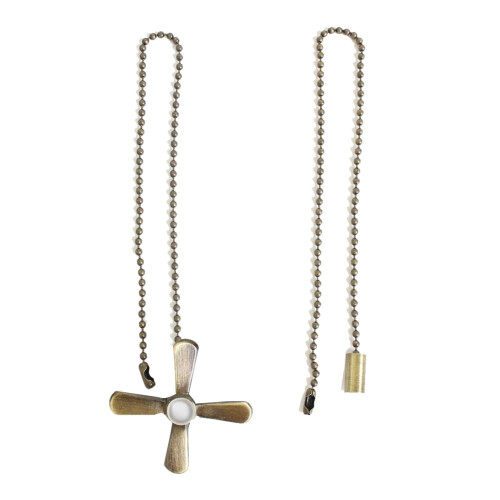 HEVIRGO metal retro ceiling fan pull chain extender set 1