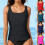 Γυναικείο μαύρο τοπ tankini σε σχήμα L για push-up με έλεγχο κοιλιάς 2