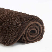 Halkfri badrumsmatta brun 60x80 cm vattenabsorberande