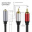 Conector de 3,5 mm, 2 RCA, conector de 30 pulgadas 5