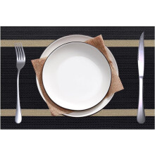 Luxury placemats set of 4 black 18 x 12 inches
