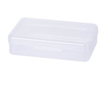 Klar plastik penalhus 20,5 x 11,5 x 6,5 cm med tryklås