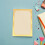 Blanco certificaatpapier met gouden folierand (6 stuks) 8