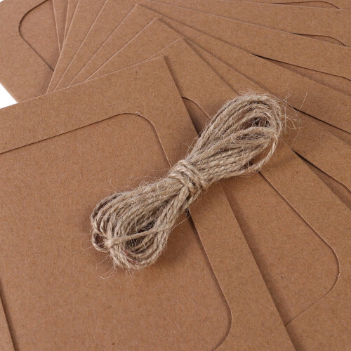 Porta-retratos em papel kraft marrom claro, 10 unidades de 15 cm (6 polegadas) 2