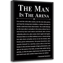 Mann in der Arena – Wandbild, schwarz gerahmte Leinwand, 12 x 16 Zoll