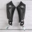 Motorcykel bakspejl aluminium ABS sort 2 stk. 8