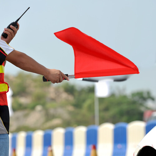Referee Flags Red Polyester-Cotton 2 pcs 2