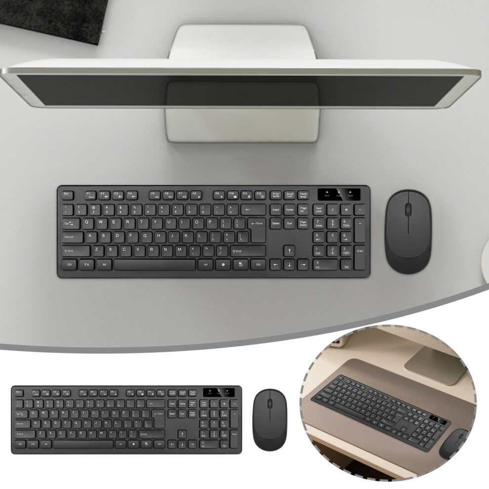 Wireless Keyboard And Mouse Combo Ergonomic Quiet 2.4Ghz 900223278548