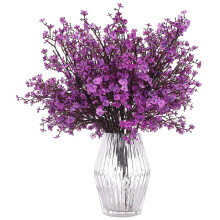 Purple Fake Flower Bouquet – Silk & Dried Artificial Flowers for Wedding, Party, Restaurant Decoration – Compatible with Home Use