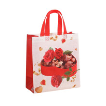 Sac fourre-tout imperméable à imprimé rose pour la Saint-Valentin, idéal pour emballer les cadeaux et transporter vos affaires au quotidien avec