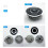 Herdplatten- und Knopfkappen-Set mit Metallstruktur 7