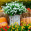 Kunstige blomster UV-resistente hvide 12-pak 8