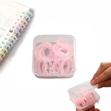 Set van 20 plastic boekringen - mini ringbandringen en sleutelringen, flexibel te gebruiken voor het ordenen van kaarten, documenten en stalen.
