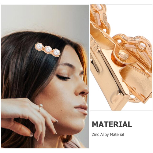 Hårnålsfixtur Spolkedja Mini Beige Gyllen 2