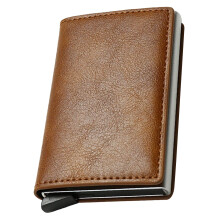 Slim Leather Front Pocket Wallet for Men 3.7"x2.3" 1 Pack