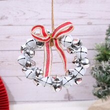 Kerstkrans knutselpakket met belletjes en metallic chenille