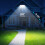 Luminária solar LED externa com sensor de movimento e 3 cabeças ajustáveis. 4
