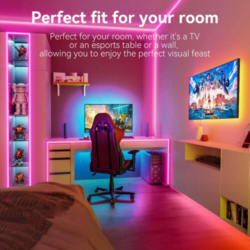 Striscia LED USB RGB impermeabile da 2 m con telecomando 1