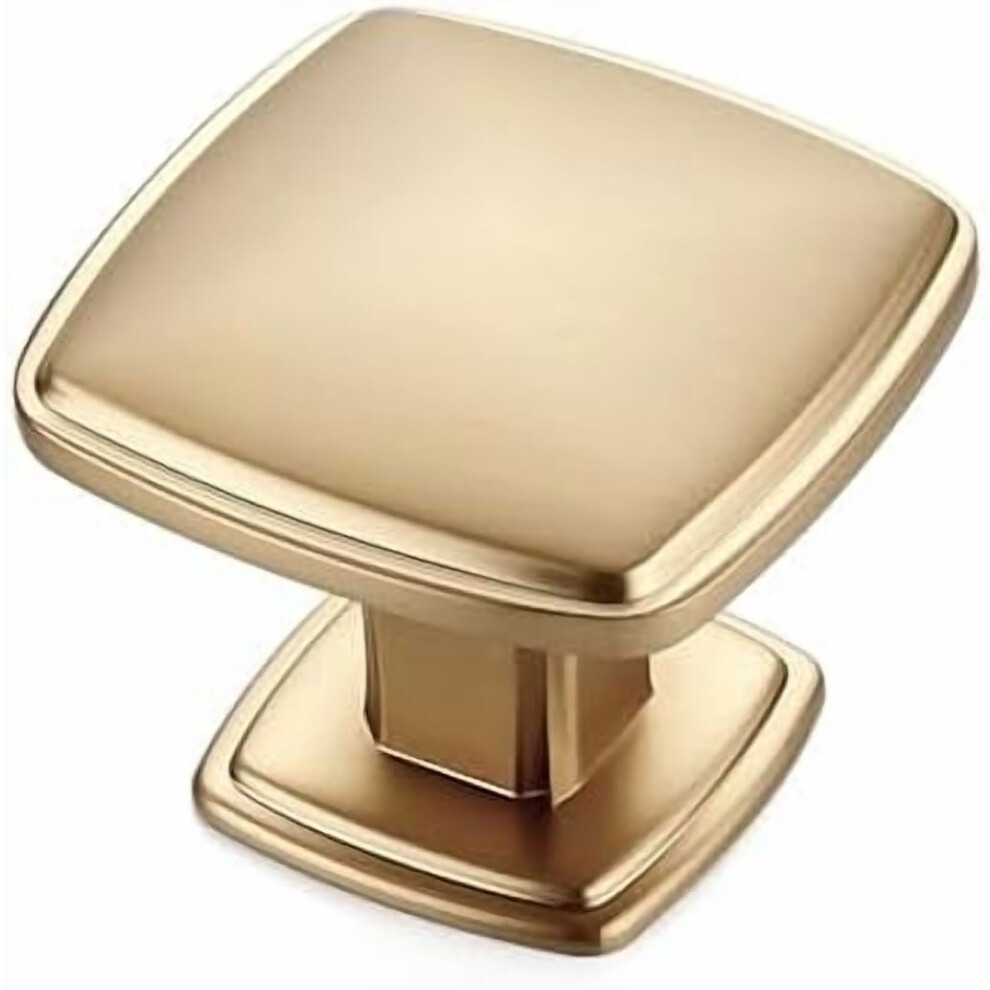 Champagne Bronze Square Cabinet Knob Single Hole 20 Pack 962125627442