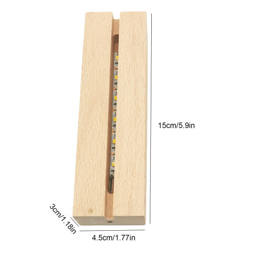 Supporto rettangolare in legno per display a LED, 5,9 pollici. 1