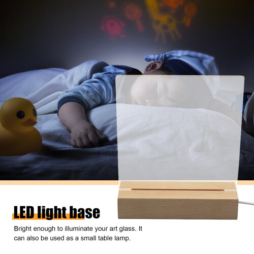 Supporto rettangolare in legno per display a LED, 5,9 pollici. 2