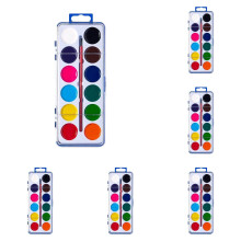 Kids' washable watercolor paint set 12 colors with brush