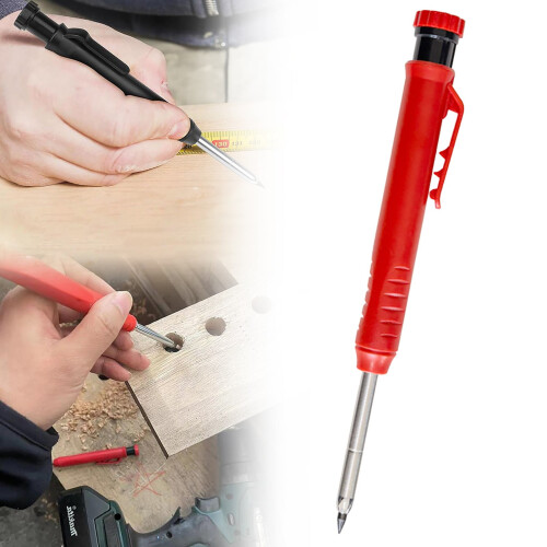 Druckbleistift mit eingebautem Anspitzer und langer Spitze 1