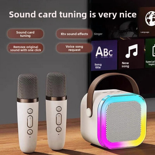 Mini Bluetooth karaoke speaker with large battery and color
