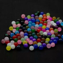8mm Spacer Beads Craft Glass Loose Beads DIY Jewelry Making Imitation Jade Beads-15# green-30pcs