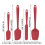 Silicone Spatula Set 4-Piece Large Medium Small Cake 2