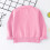 Knit Cardigan for Kids Solid Pink Long Sleeve Button-Up 5