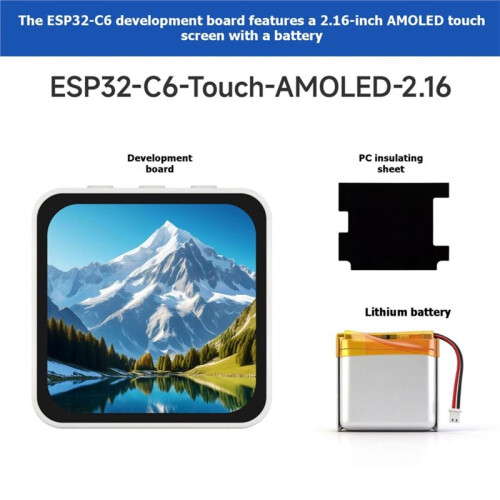 Waveshare ESP32-C6 2.16inch AMOLED Display Xiaozhi AI Development Board 480x480 TouchScreen for DeepSeek 2