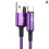 USB-C laddningskabel flätad med LED-ljus snabbladdning 6