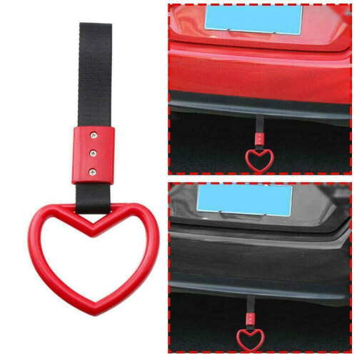 PVC car tow handle strap round charm JDM styling 1