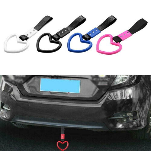 PVC car tow handle strap round charm JDM styling 1