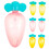 Mini squeeze sauce bottles assorted colors plastic 6 pcs 5