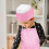 Wunderschöne Kochschürze für Mädchen, rosa, Kindergröße 4