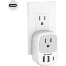 ZCWall Charger Block with 3 USB (1 USB-C) and 1 AC Outlet