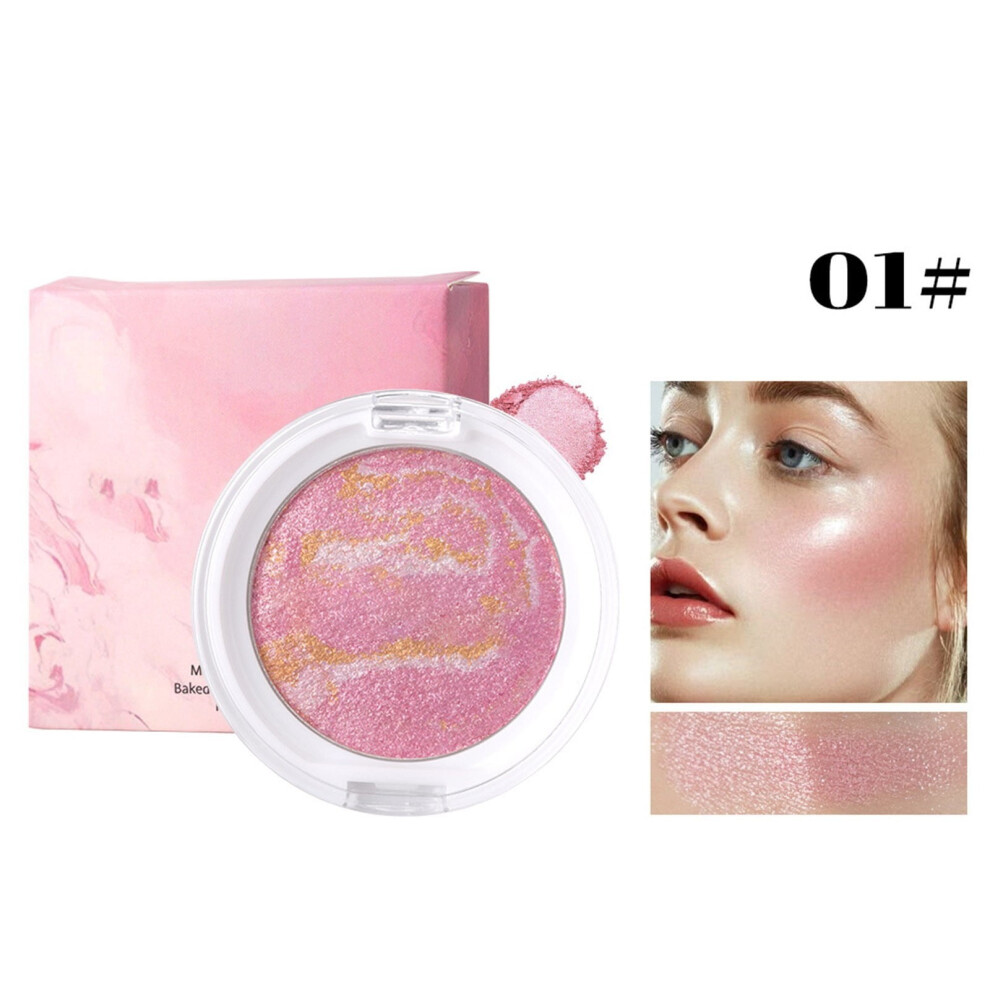 Highlighter and Blush Palette Shimmer Finish 2-in-1