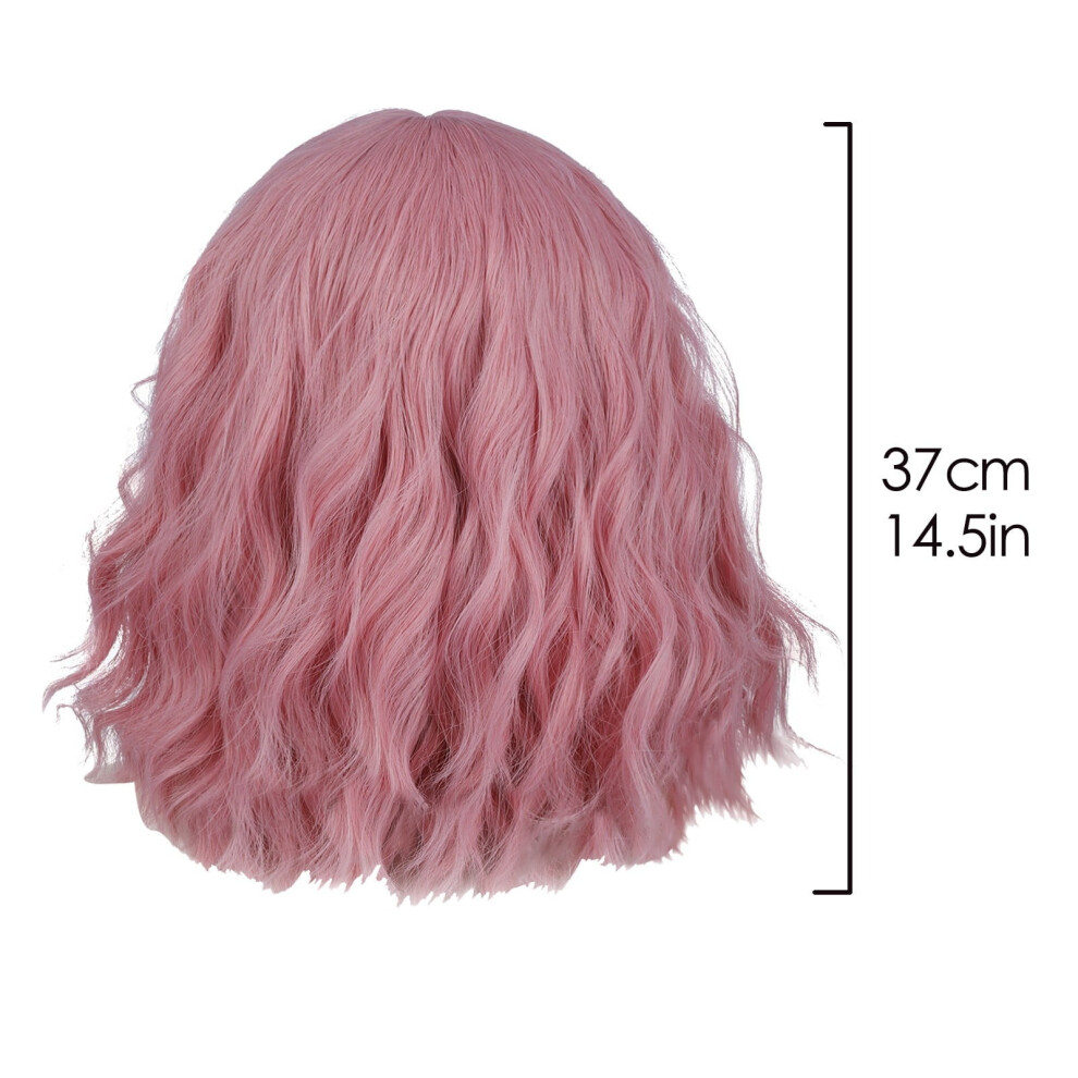 WEIKI women's wig black-brown gradient curly long big waves