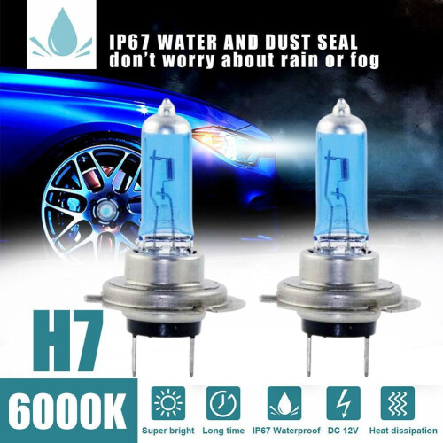 H7super white effect headlight bulbs xenon hid1pair 1