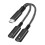 Adaptor cablu splitter audio USB-C la 3,5 mm 6