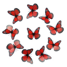 Orange Butterfly Wall Stickers 3D Realistic 10PCS